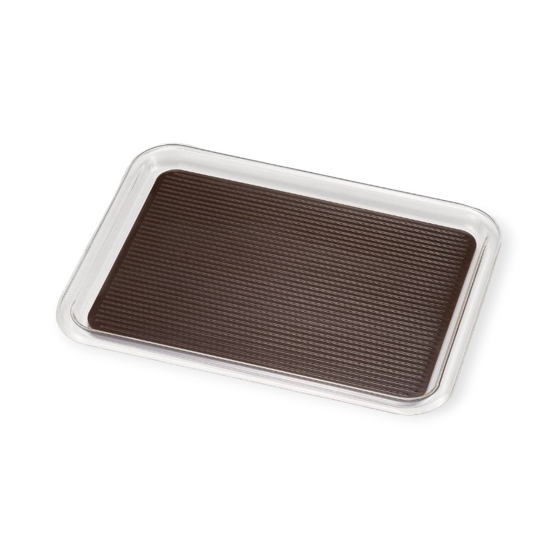 サービス用品 MT-1032 クリアマジックトレー角 小 ブラウン画像