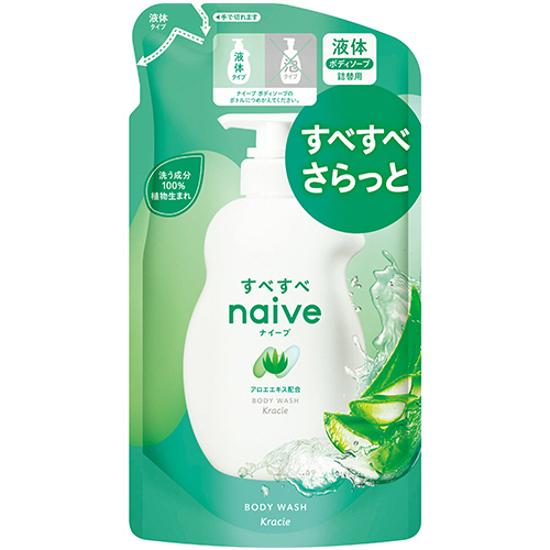 ﾅｲｰﾌﾞ ﾎﾞﾃﾞｨｿｰﾌﾟ ｱﾛｴｴｷｽ配合 詰替用 380ml 1ﾊﾟｯｸ画像