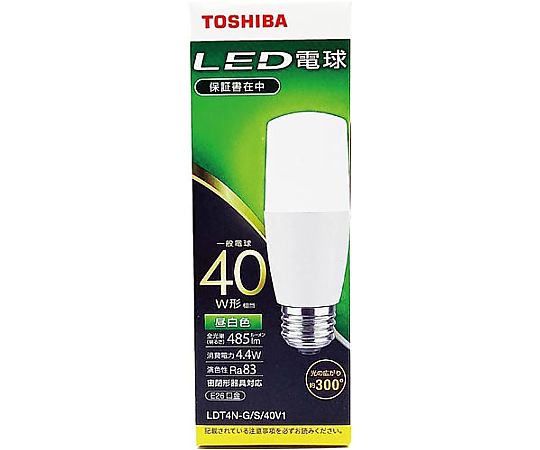 LED電球 E26 T型 全方向40W 昼白色