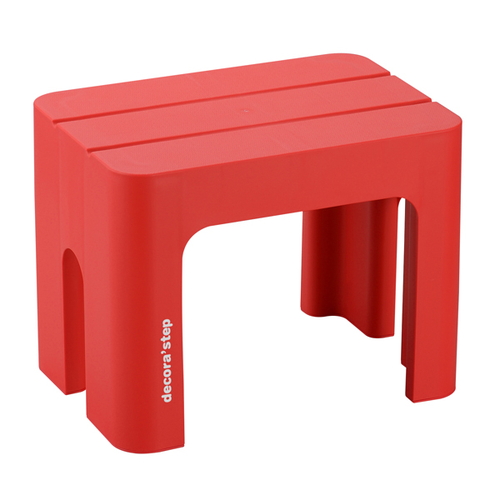 ステップ 台 踏み台 squ＋ デコラステップ トール S 幅39cm 高さ30cm レッド画像