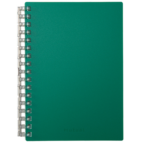 Mutual ｵｰﾌﾟﾝﾘﾝｸﾞﾉｰﾄ A6ﾀﾃ 17穴 5mm方眼罫 ﾘｰﾌ50枚付属 ﾃﾞｨｰﾌﾟｸﾞﾘｰﾝ 1冊画像