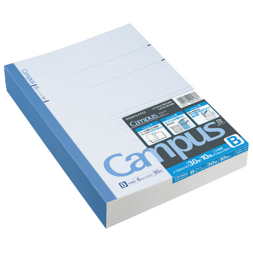 ｷｬﾝﾊﾟｽﾉｰﾄ(中横罫) ｾﾐB5 B罫 30枚 1ｾｯﾄ(180冊:10冊×18ﾊﾟｯｸ)画像