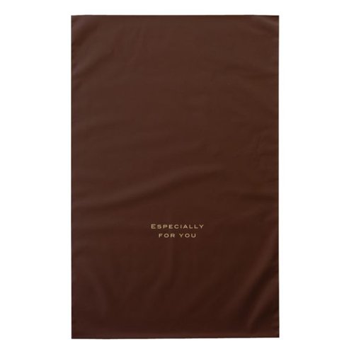 ラッピング用品 梨地バッグブラウン-M(50枚) ヘッズ画像