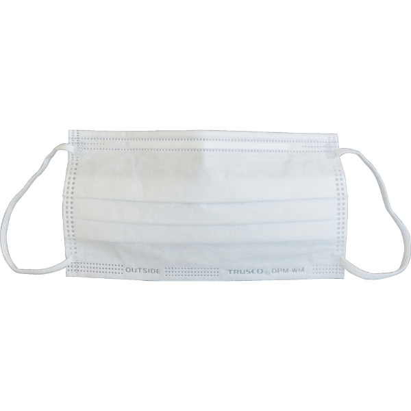 サージカルマスク TRUSCO ホワイトマスク 3層タイプ 50枚入 トラスコ中山画像