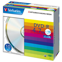 ﾃﾞｰﾀ用DVD-R 4.7GB 1-16倍速 ﾌﾞﾗﾝﾄﾞｼﾙﾊﾞｰ 5mmｽﾘﾑｹｰｽ 1ﾊﾟｯｸ(10枚)