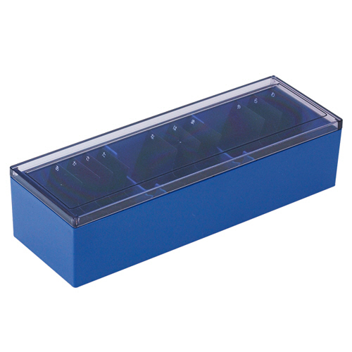 名刺整理箱 約1000枚収納 青 1個画像