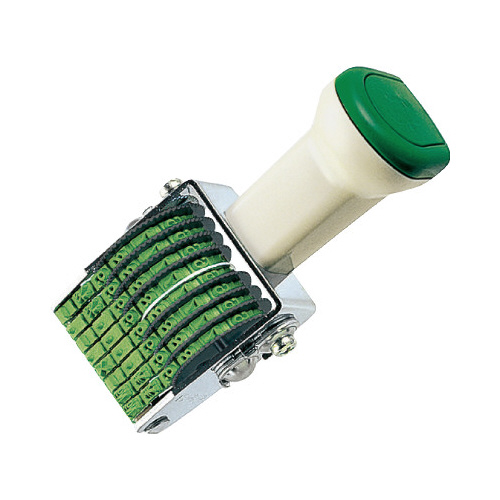 回転印　欧文数字５号８連　明朝体画像