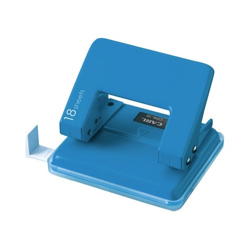 ２穴パンチ　１８枚穿孔　ブルー画像