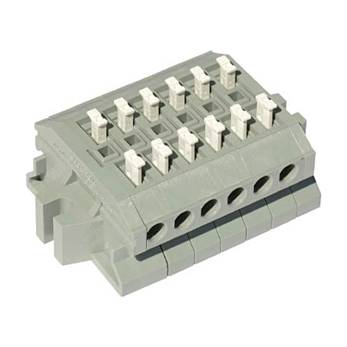 ｽｸﾘｭｰﾚｽ端子台 極数6 1個画像