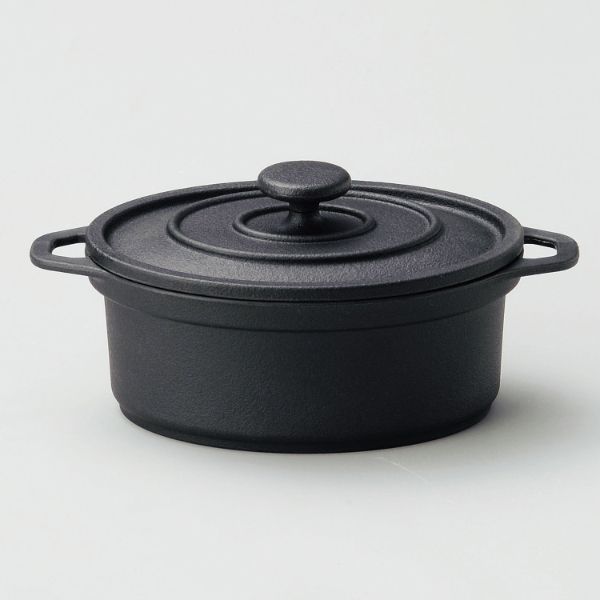 鍋 M11-710 ミニココ オーバル(小) ブラック マイン画像