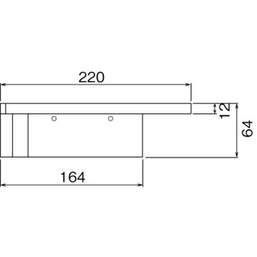 カドアールシェルフ　220mm　MR4519　セピア 木目調の表面が際立つシェルフが正面から見える状態