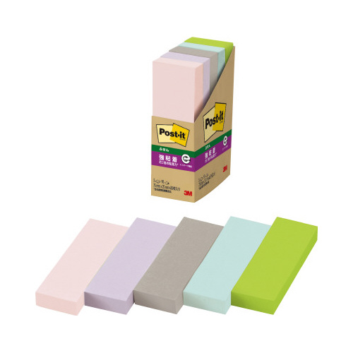 強粘着ふせん再生紙５００－５ＳＳＡＰ２多色アソート画像