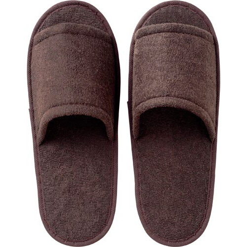 パイルスリッパ　ブラウン　１０足入り