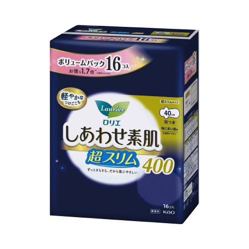 ロリエ　しあわせ素肌超スリム４０センチ羽つき１６枚画像