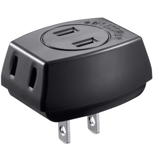 ﾄﾘﾌﾟﾙﾀｯﾌﾟ 2P･3個口 ﾌﾞﾗｯｸ 1個画像