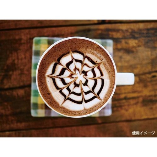 コーヒー用品 UK ラテ・アートピック17.4cm YUKIWA 先端が丸く、シンプルなデザインのラテアート用ピックが見える状態