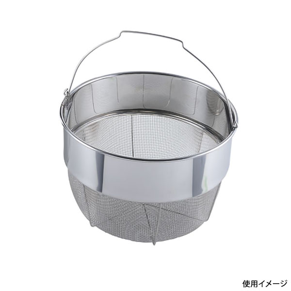 18-8バケットII 丸型 細目 15L V-1314A ミネックスメタル画像