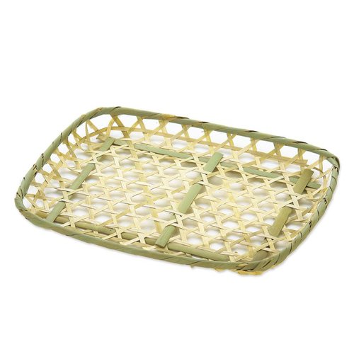 竹ザル メザル角長 25cm 萬洋画像
