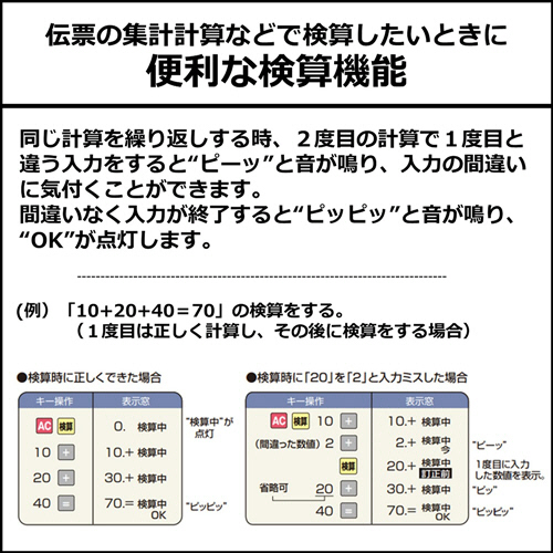 本格実務電卓　12桁　デスクタイプ　1台 正面から見たデスク上の電卓、清潔でシンプルなデザインが際立つ。