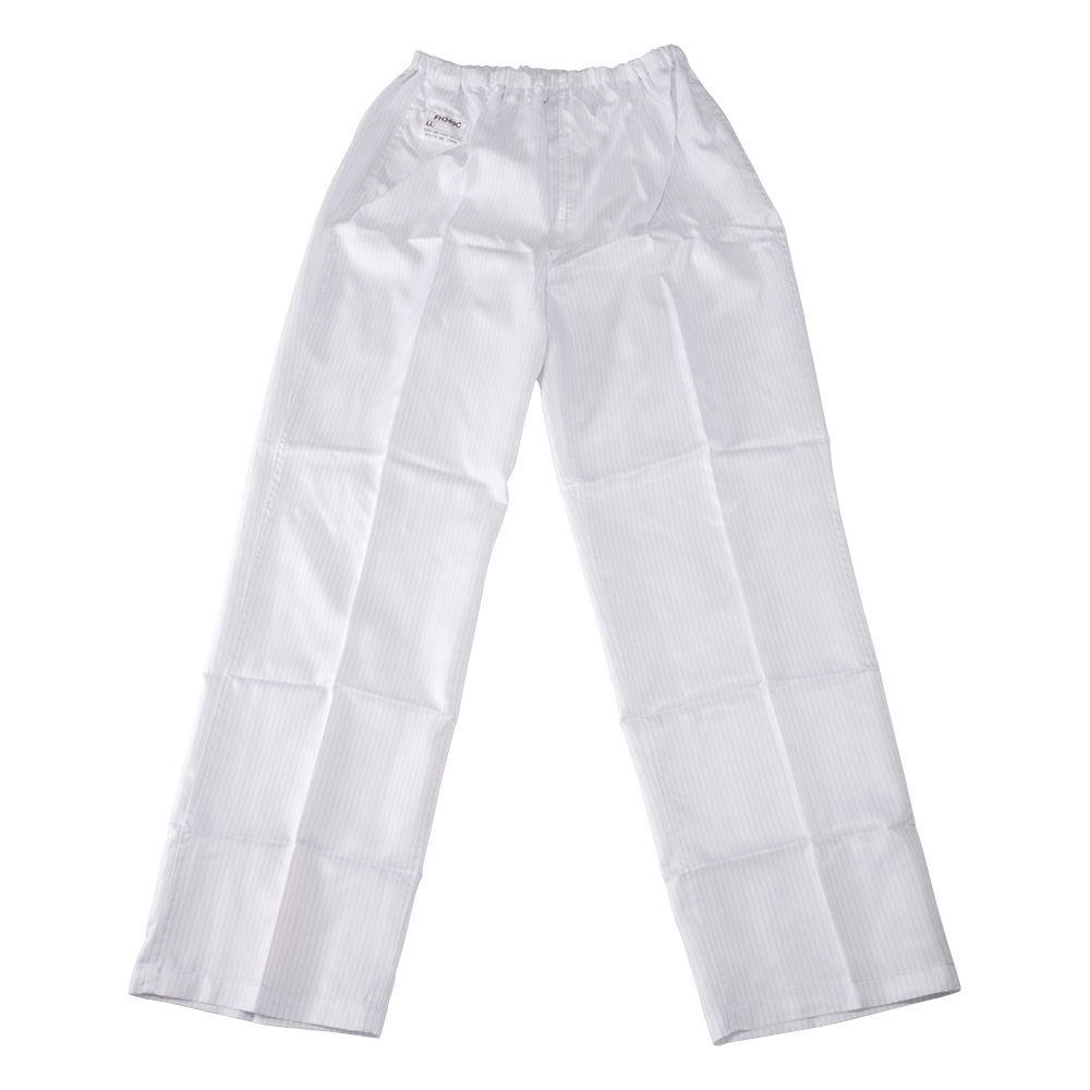 無塵衣・AS349C 男女兼用パンツ 白 LL画像