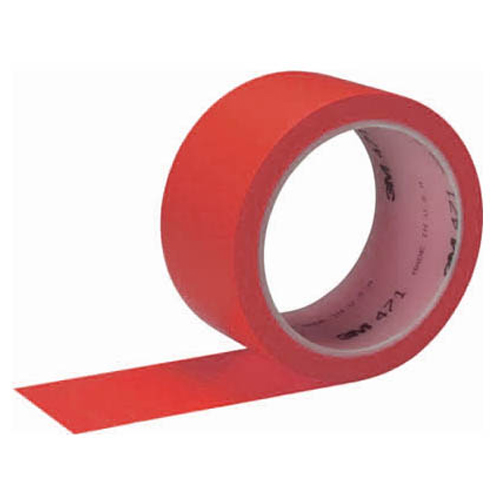 ﾌﾟﾗｽﾁｯｸﾌｨﾙﾑﾃｰﾌﾟ471 50mm×18.2m ﾚｯﾄﾞ 1巻画像