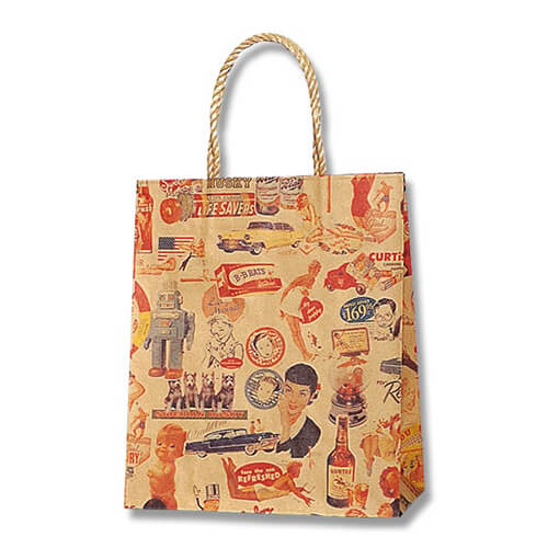 手提げ紙袋（キスミー・口折丸紐・幅220×マチ120×高さ265mm）画像