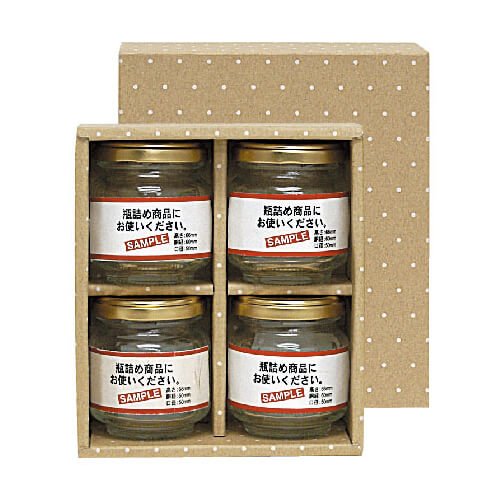 広口瓶Ｓ×４本箱画像