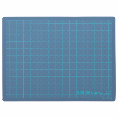 ｶｯﾃｨﾝｸﾞﾏｯﾄ KIRIKIRI 再生PVC製 320×240×1.2mm ﾌﾞﾙｰ 1枚画像