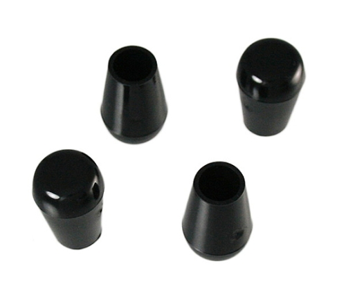 パイプ脚キャップ 内径9.5mm 高さ26mm 黒 1パック（4個入）画像
