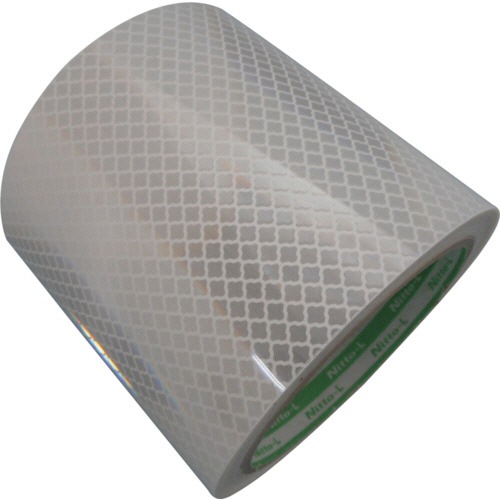 軟質高輝度ﾌﾟﾘｽﾞﾑ反射ﾃｰﾌﾟ DM9600 100mm×5m 白 1巻画像