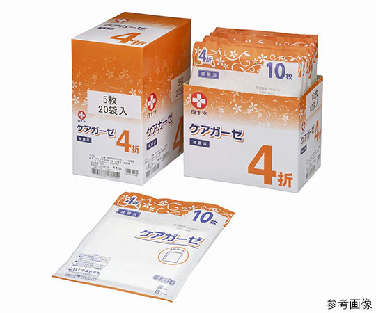 ケアガーゼ　4折　2枚×40袋入　滅菌済