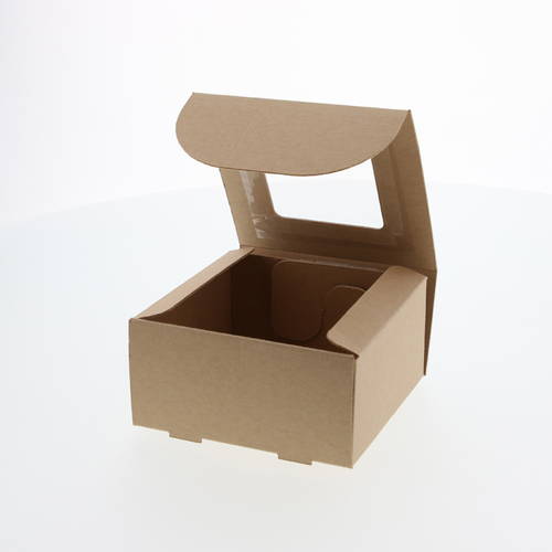 フレームBOX（クラフト紙・120×縦120×高60mm 窓サイズ・65×65mm）画像