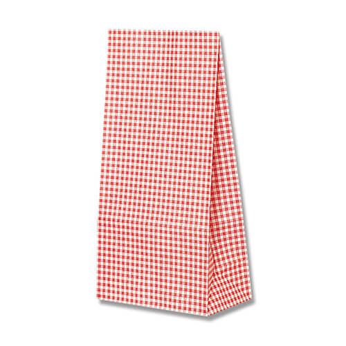 角底袋（ギンガムミニ・赤・幅155×マチ95×高320mm)画像