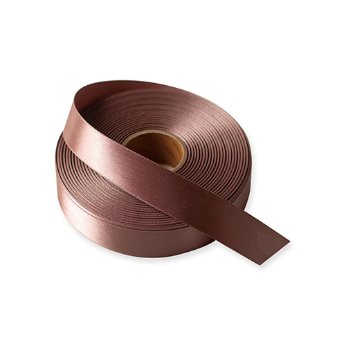 星野 リボン ラスターサテン 25mm幅×45m巻 322075 アンバー 1巻画像