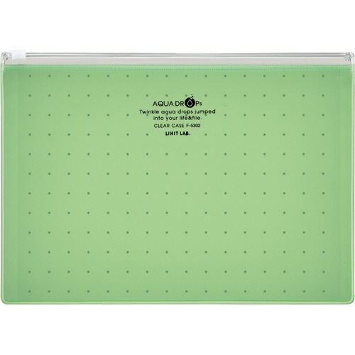AQUA DROPs ｸﾘﾔｰｹｰｽ A5ﾖｺ 黄緑 1枚画像