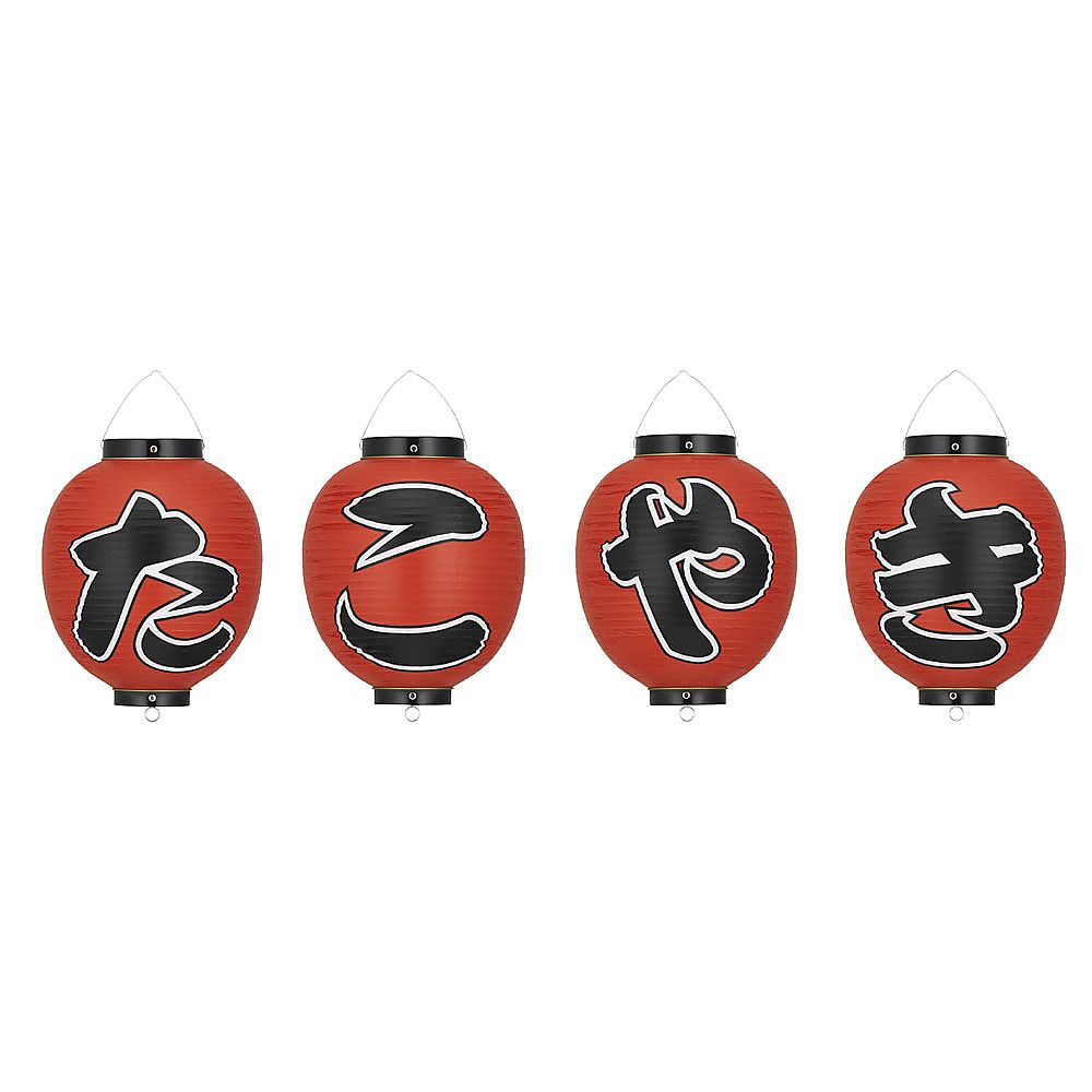 ビニール提灯 9号丸型セット たこやき 4ヶセット 1セット（4個入）画像