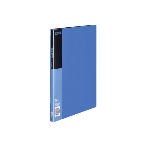クリヤーブックベーシックＡ４縦２０ポケット青画像