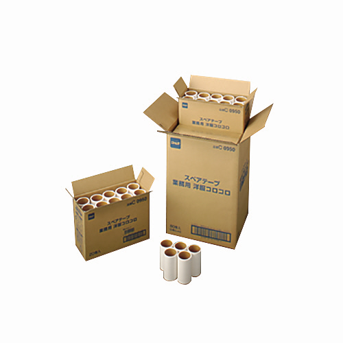 業務用洋服ｺﾛｺﾛ ｽﾍﾟｱﾃｰﾌﾟ 幅100mm×50周巻 1ｾｯﾄ(80巻:20巻×4箱)画像