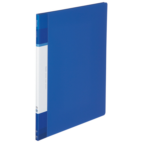 ｸﾘﾔｰﾌﾞｯｸ(Glassele) 固定式･背ﾎﾟｹｯﾄ B4ﾀﾃ 20ﾎﾟｹｯﾄ 背幅11-23mm ﾌﾞﾙｰ 1冊画像