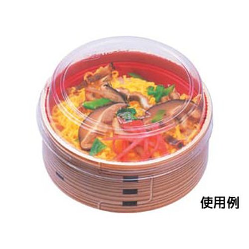 弁当容器 WUかん合-丸120 身丈 わっぱ エフピコ きれいに丸みを帯びた弁当容器が並んでいる様子
