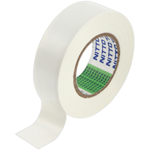 ﾋﾞﾆﾙﾃｰﾌﾟ No.21 19mm×10m 白 1巻画像