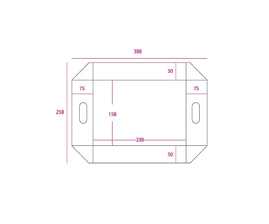 段ボール用フィルムパッド　A5用-80　5枚 白色のフィルムパッドが重ねられた状態、角がやや丸みを帯びている。