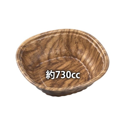 エフピコ 麺・スープ容器 B&H19-19(53) 本体 並木BR W 発泡画像