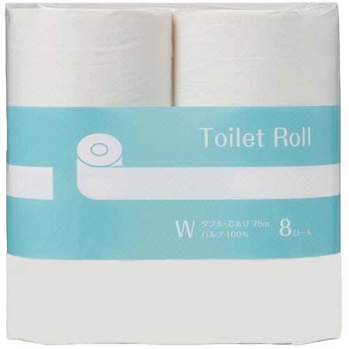 パルプトイレットロールスタンダード ダブル 75m 1パック(8ロール)画像