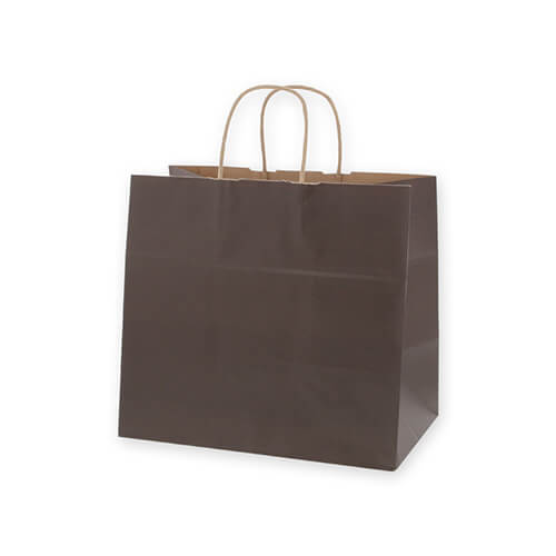 手提げ紙袋（ブラウン・丸紐・幅320×マチ200×高さ290mm）画像