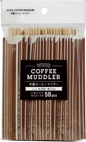 木製マドラー　袋入り　１セット（５０本×１０入）画像