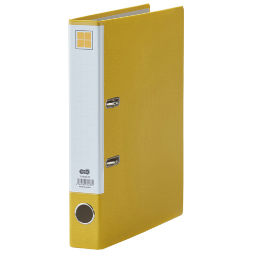 ﾚﾊﾞｰ式ｱｰﾁﾌｧｲﾙ A4ﾀﾃ 2穴 280枚収容 28mmとじ 背幅50mm 黄 1ｾｯﾄ(10冊)画像