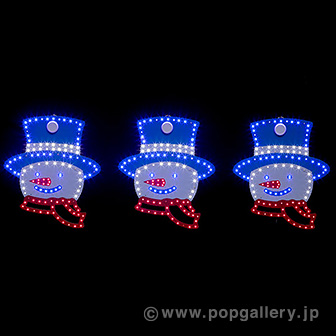 SMDイルミネーション 3連スノーマン画像
