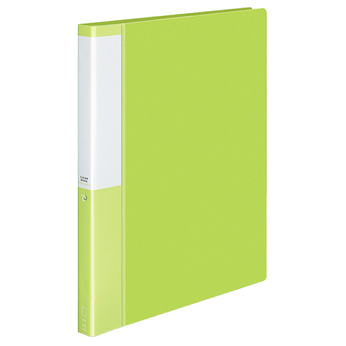 ｸﾘﾔｰﾌﾞｯｸ(POSITY) 替紙式 A4ﾀﾃ 30穴 15ﾎﾟｹｯﾄ付属 背幅27mm ﾗｲﾄｸﾞﾘｰﾝ 1冊画像