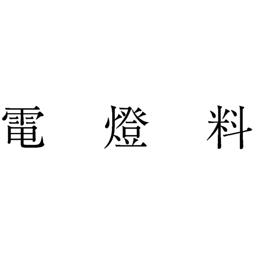 勘定科目印 525 電燈料 1個画像